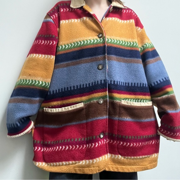 Vintage Fleece Button Up Jacket - Picture 3 of 16